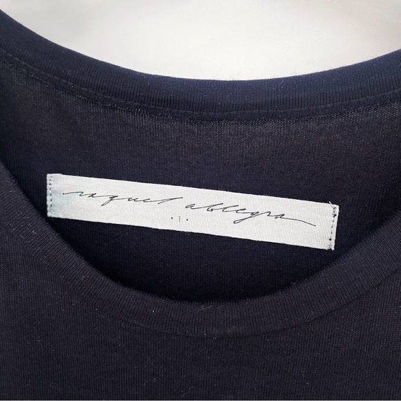 RAQUEL ALLEGRA | Lambskin & Silk Contrast Shift Dress in Black | M - Picture 10 of 13